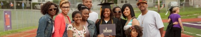 Family photo at Spring 2015 Commencement at Truman State University