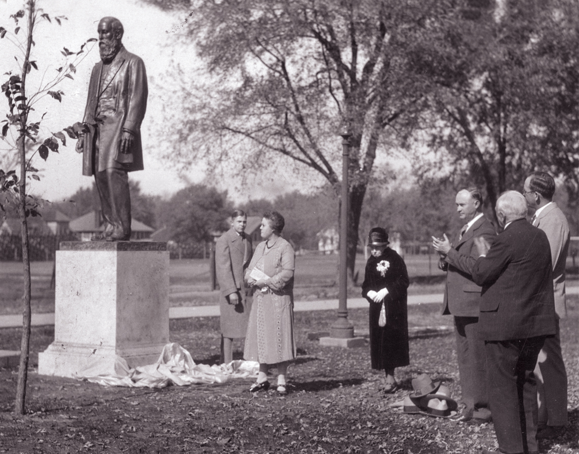 Dedication ceremony for the statue of Joseph Baldwin