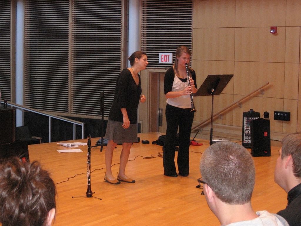 Master class with guest clarinetist Dr. Cynthia Doggett from Central College