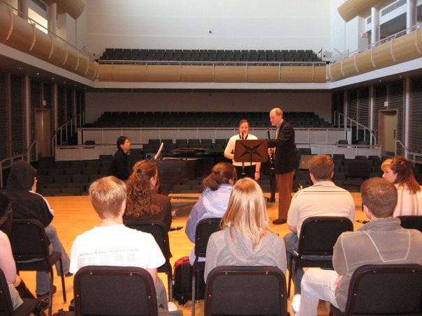 Master class with guest clarinetist Dr. David Gresham from Illinois State University