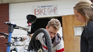 Learn how to fix your bike under the guidance of a trained mechanic at the Bike Coop on the Truman campus.