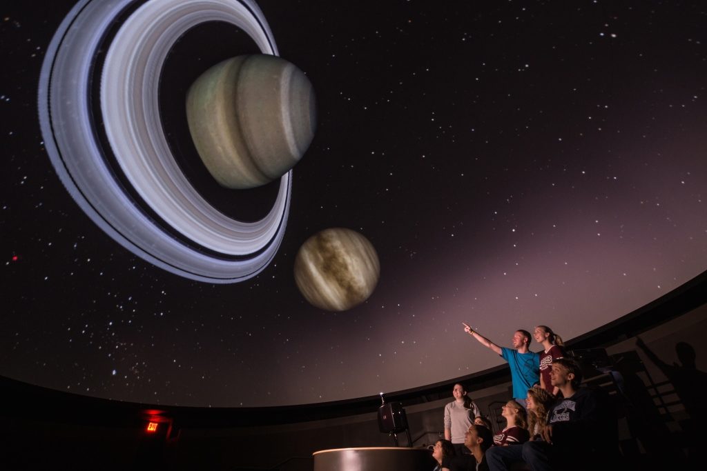 Take a tour of the solar system in the Del and Norma Robison Planetarium