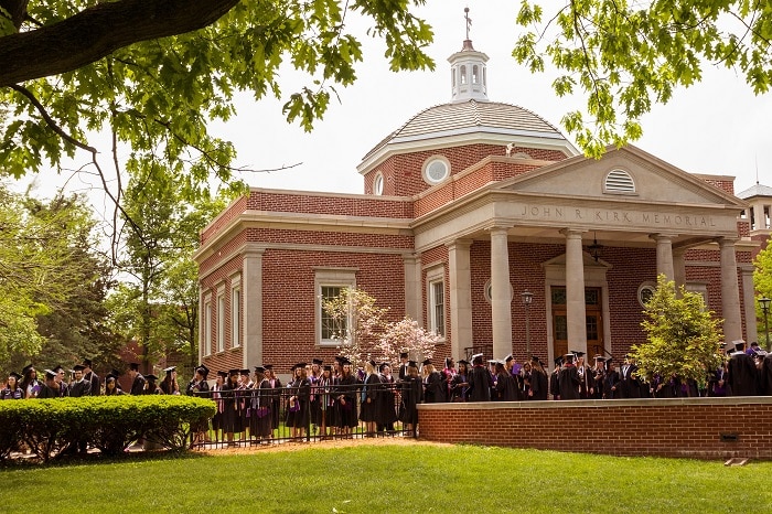 Processional around the Quad on the way to Stokes Stadium