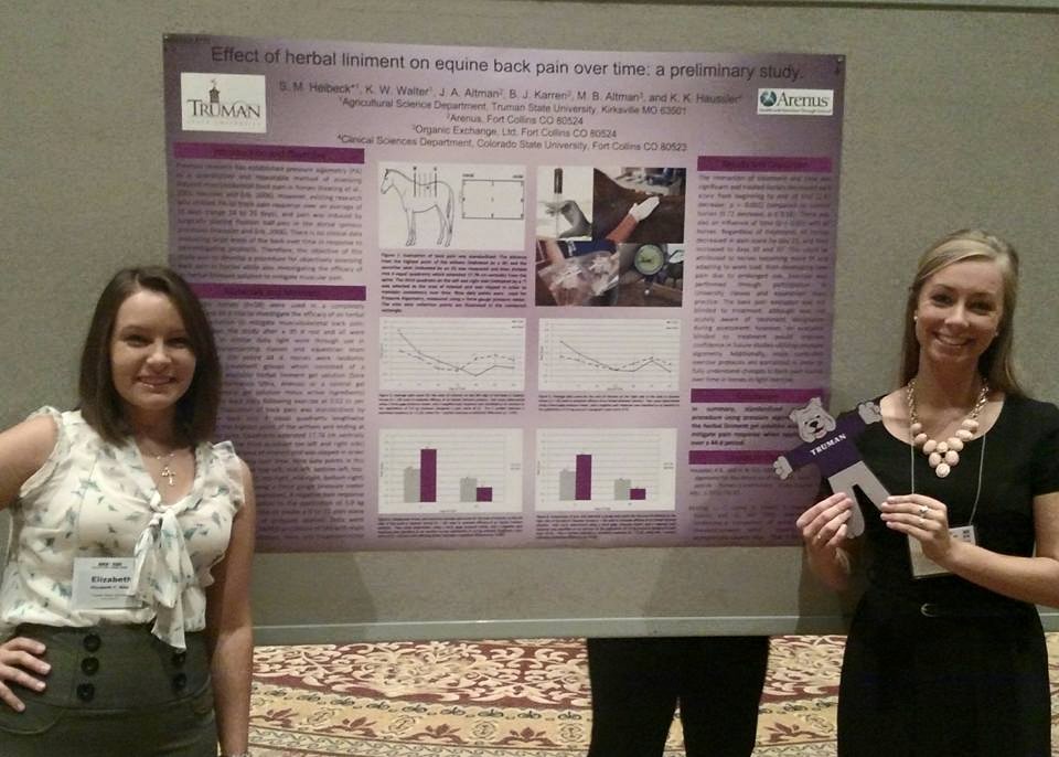 Truman students presented their research at the 2015 national meeting of the American Society of Animal Science.