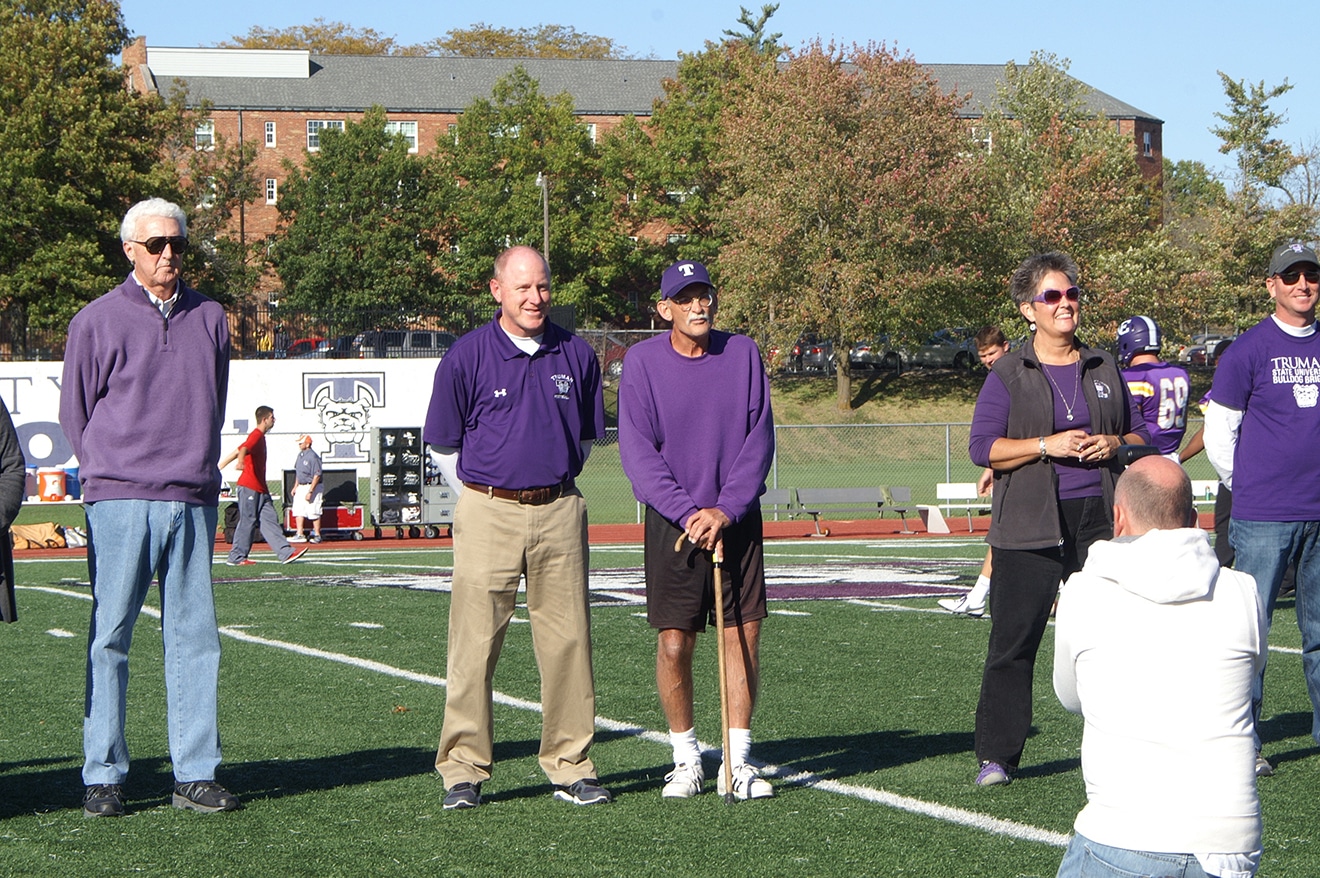 Introduction of honorees at half-time