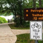 Explore trails and historic rock carvings at Thousand Hills State Park