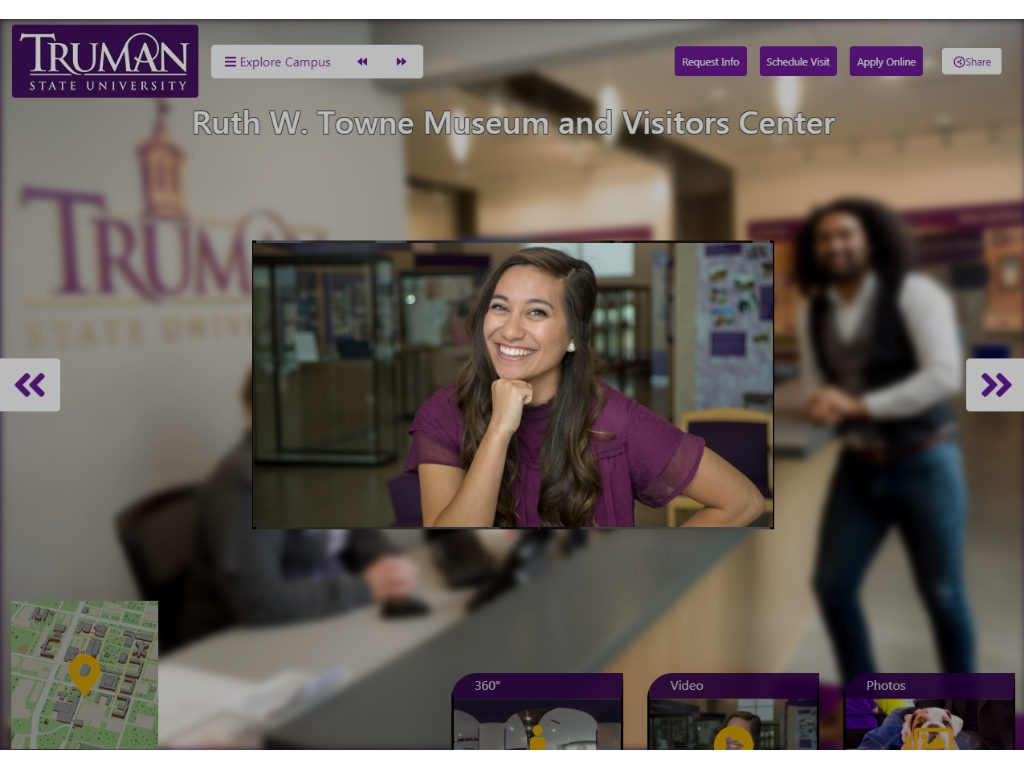 Staff member who is part of the Truman's Virtual Tour