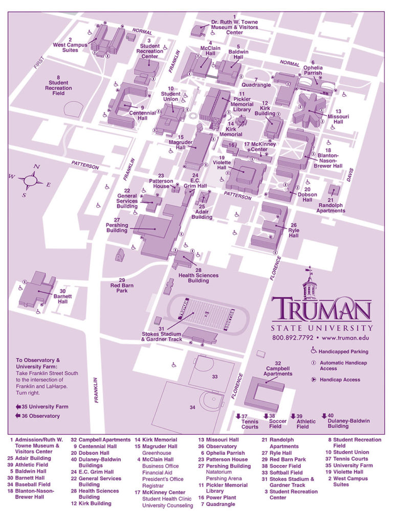 Campus Map Truman State University