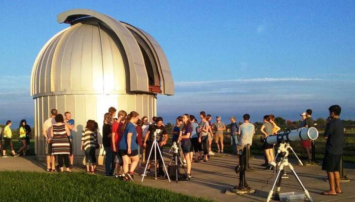 View the planets and other objects in the night sky at the University’s Observatory