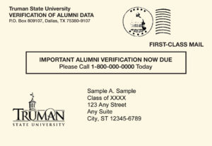 Postcard - Truman State University Alumni Directory Project