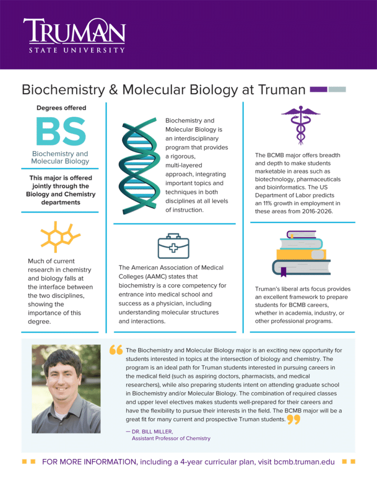 Biochemistry & Molecular Biology Quick Facts Truman State University