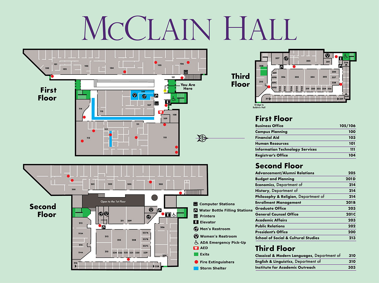 McClain Hall Floor Plans