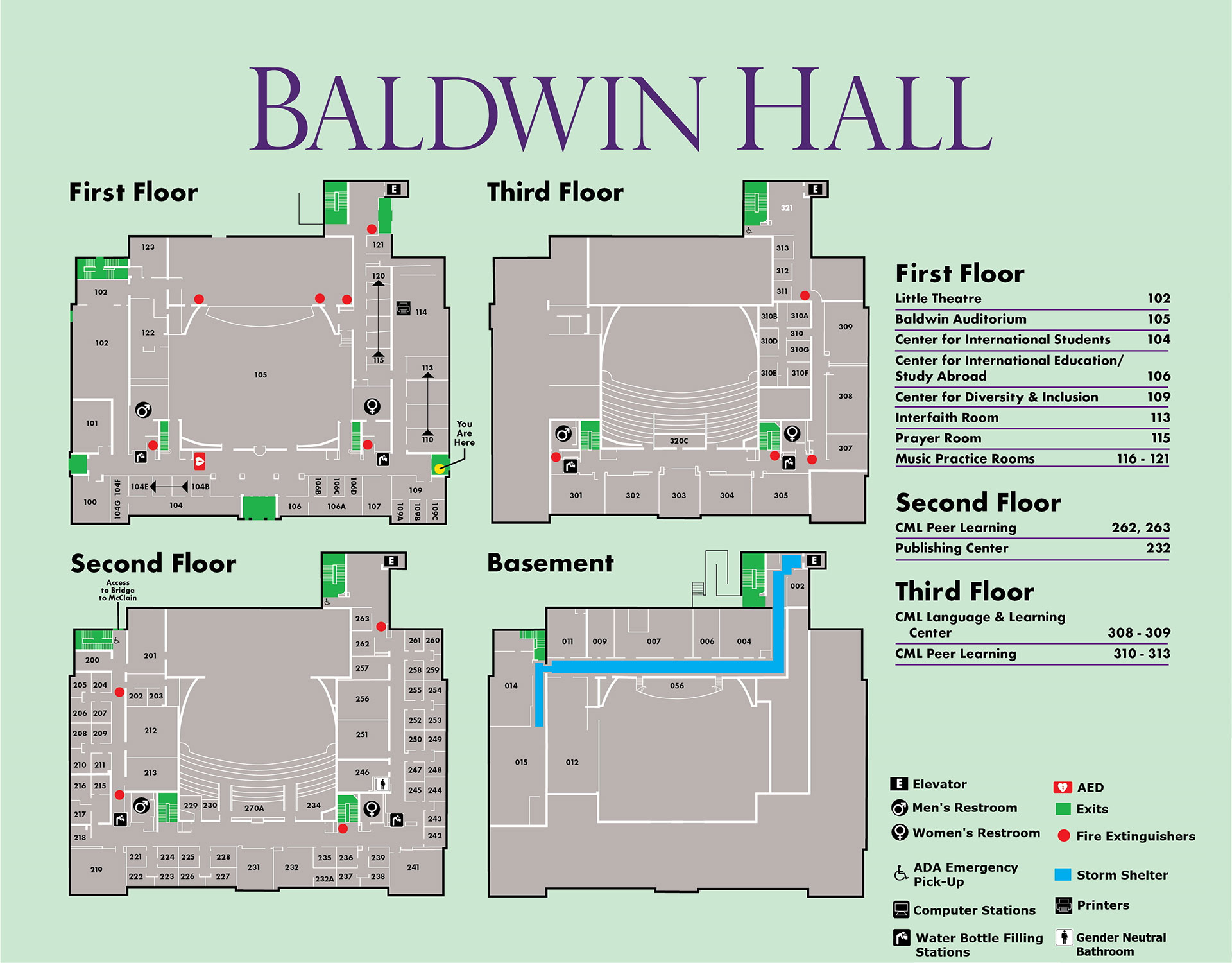 Baldwin Hall Floor Plans