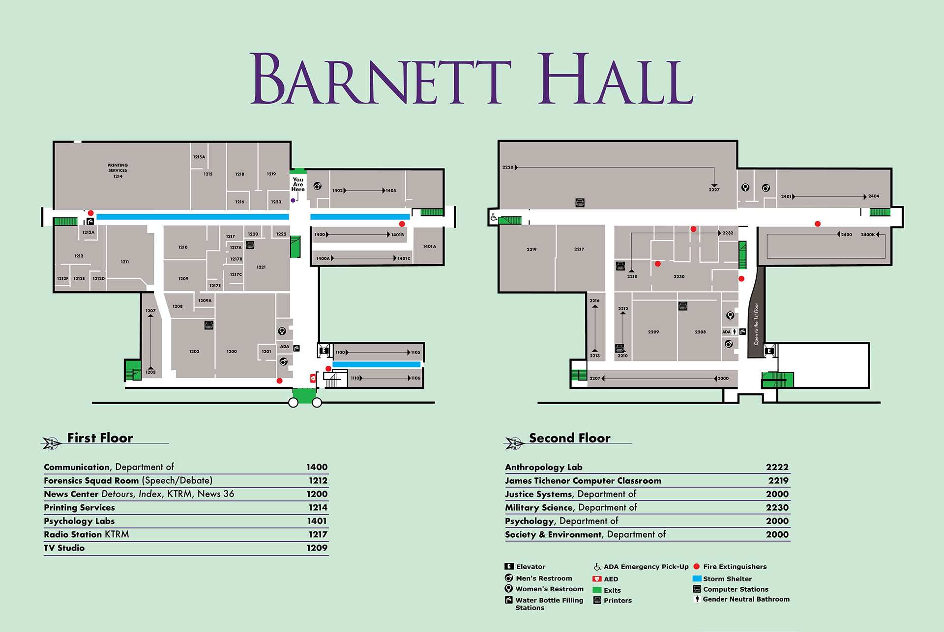 Barnett Hall Floor Plans