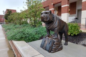 Bulldog statue