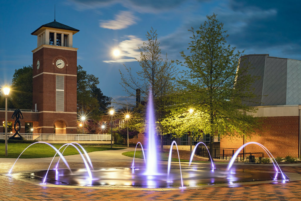 Fountain and Clock Tower on Truman campus