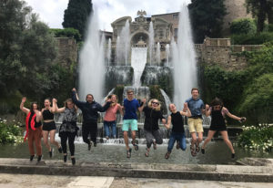 Students on study abroad trip