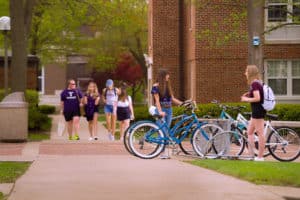Students on campus