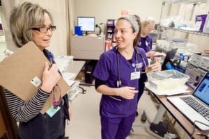 Nursing student and professor