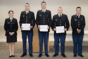 Students in professional Army uniforms