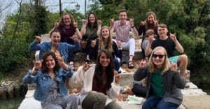 Students on study abroad trip