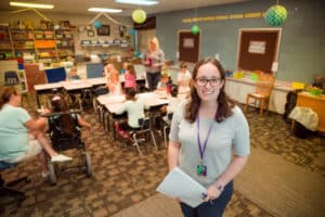 Teacher in classroom