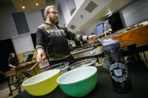 Percussion student