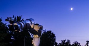 Telescope and night-time sky