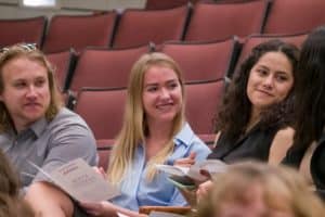 School of Business students