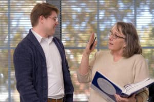 Accounting student and professor