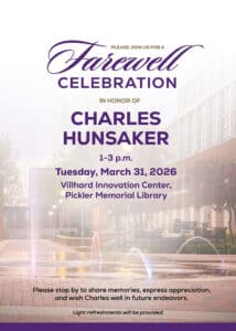 Farewell Reception for Charles Hunsaker Flyer